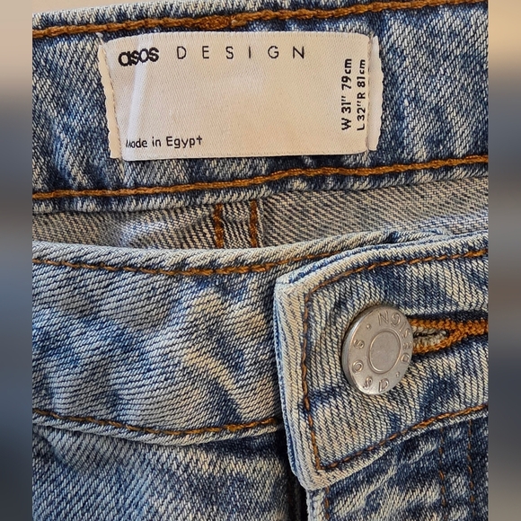 ASOS Light Blue Straight Men's Jeans W31 L32 - Picture 9 of 12